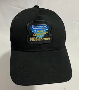 Nintendo World Championships 1990 NES Edition Trucker Hat Black Mesh Adjustable